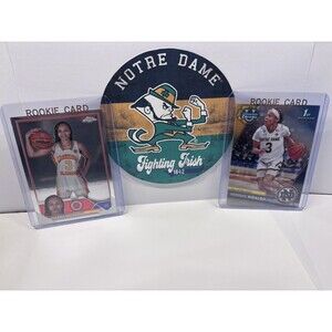 Hannah Hidalgo Lot of 2 Chrome 1st Rookie Cards Notre Dame Irish Fighting RC